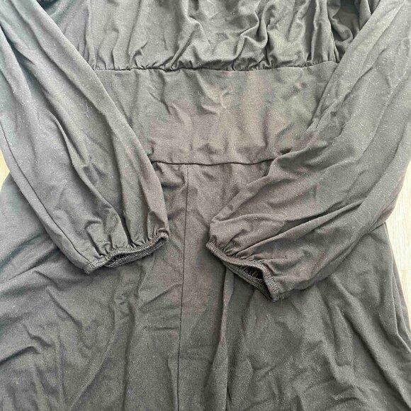 Reformation Jeans Pippa Black Midi Dress Size L Coquette Goth Grunge Stretchy - Picture 6 of 7